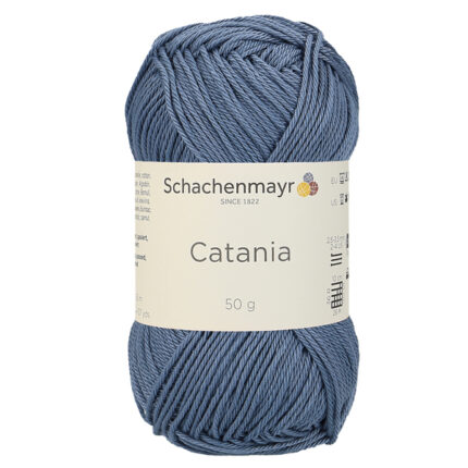 Catania 100% Combed And Mercerized Cotton. Recommended For Both Knitting And Crochet Color Graublau