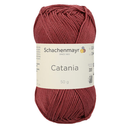 Catania 100% Combed And Mercerized Cotton. Recommended For Both Knitting And Crochet Color Marsalarot