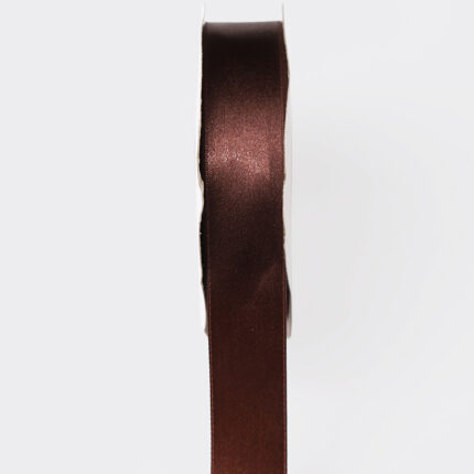 1. 5cm Dark Brown Single Face Satin Ribbon