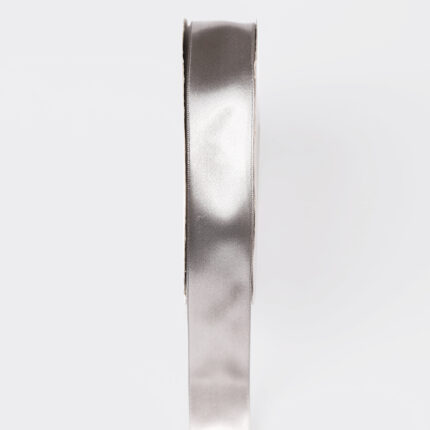 2cm Silver Single Face Satin Ribbon
