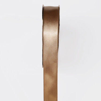 10cm Dark Beij Single Face Satin Ribbon