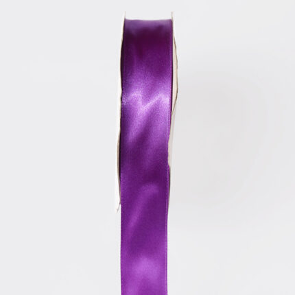 10cm Dark Mauve Single Face Satin Ribbon